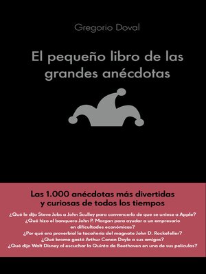 cover image of El pequeño libro de las grandes anécdotas